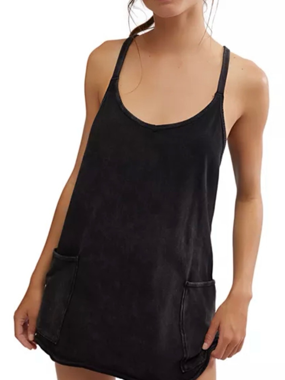 FP Movement Hot Shot Mini Dress - Size Medium - black washed